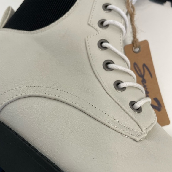 Seven7 Jadon Ivory Combat Boots - Picture 3 of 15